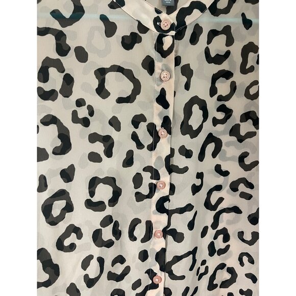 Jessica London Womens Leopard Print Button-Down Tunic Blouse Size 18W - Picture 11 of 15